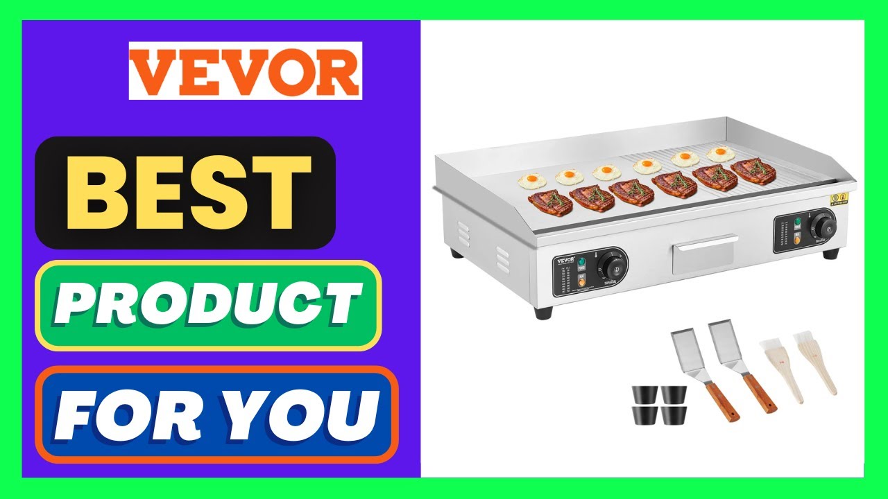 VEVOR Commercial Electric Griddle, 2800W Countertop