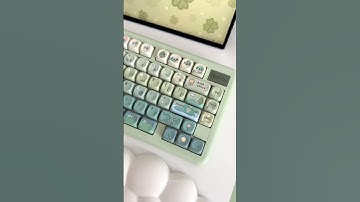 cute green keyboard 🌿 kiiboom phantom81 lite #keyboard #aesthetic #shorts #typing #asmr