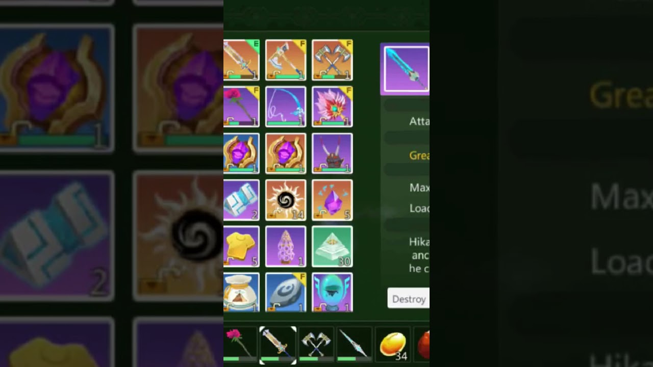 Utopia origin!! Legend claymore enchant short long press cd!!