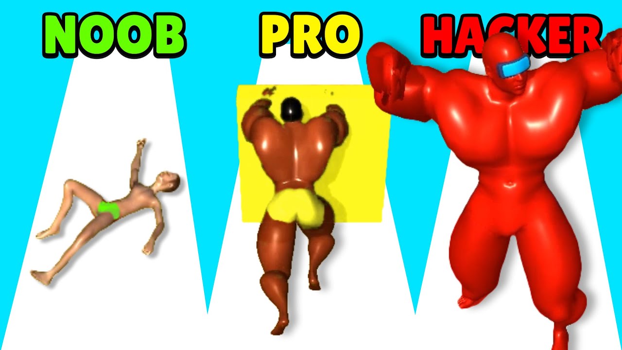 🤢 NOOB vs 😎 PRO vs 😈 HACKER - Muscle Race 3D | Download Play Store APK