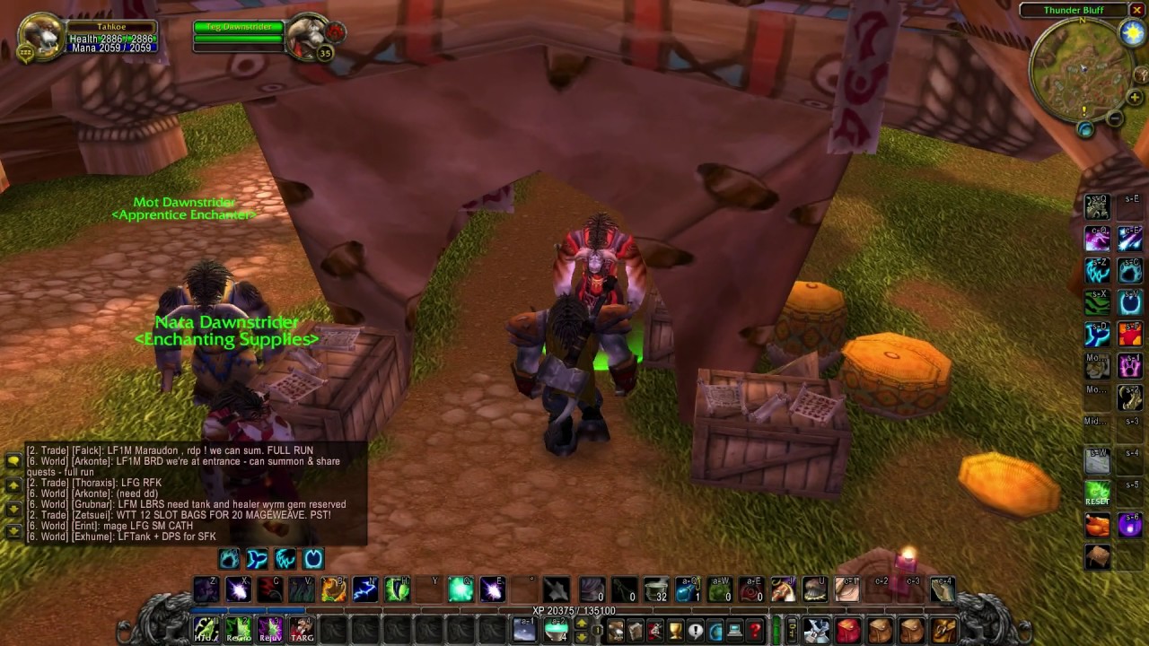 Where is Enchanting Trainer of Thunder Bluff - Vanilla WoW Elysium