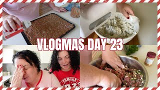 VLOGMAS 2023 | DAY 23 | MAKING CHRISTMAS DESSERTS & FOOD PREP FOR CHRISTMAS DINNER