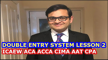 Double entry Accounting CIMA ICAP aicpa ICAEW ACCA ACA CPA Swiss Certified Public Lesson 2