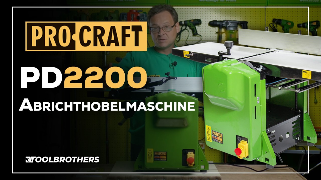 🪵 1.800 Watt und 254 mm Hobelbreite - die PROCRAFT PD2200 Abrichthobelmaschine - REVIEW!