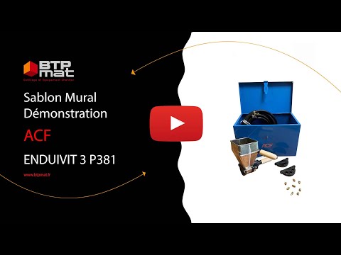 Vidéo : Vidéo - ACF ENDUIVIT 3 P381 - Sablon à Crépir Mural en COFFRET - Projecteur d'enduit