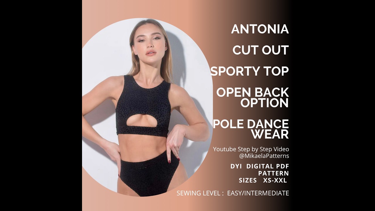 DIY Cut Out Sporty Top with Open Back Pole Dance Wear - YouTube
