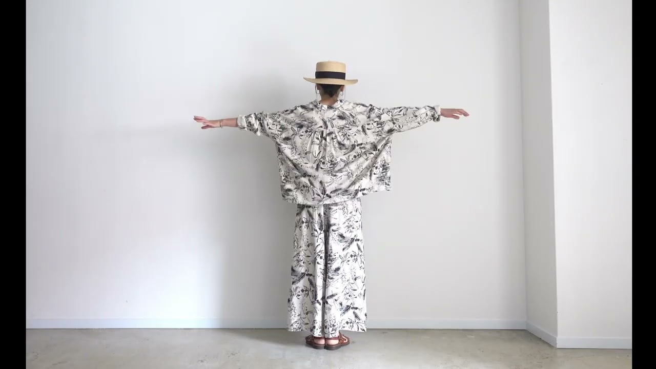 ichi Antiquités｜Rayon Linen Botanical Print Relax Pants - ichi