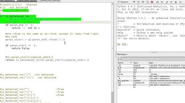 CSC180: Matching Parentheses Recursively: Tracing