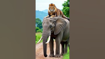 Elephant Attacked by Tiger 🐅🐯 #viral #animals #animation #wildlife #funny