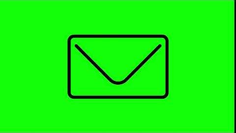 Animated Envelop Icon on Green Screen With Pop-up Sound