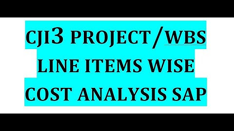 CJI3 PROJECT /WBS COST ITEMS LINE WISE ENTRY DETAILS  IN SAP PS