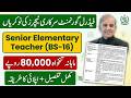 FPSC Senior Elementary Teacher Jobs 2026 | Government Teaching Jobs 2026 in Pakistan | FPSC Jobs