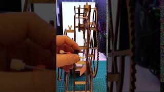 Powering a Pendulum Clock Escapement (ROKR 3D Puzzle) with a Windup Toy Mechanism