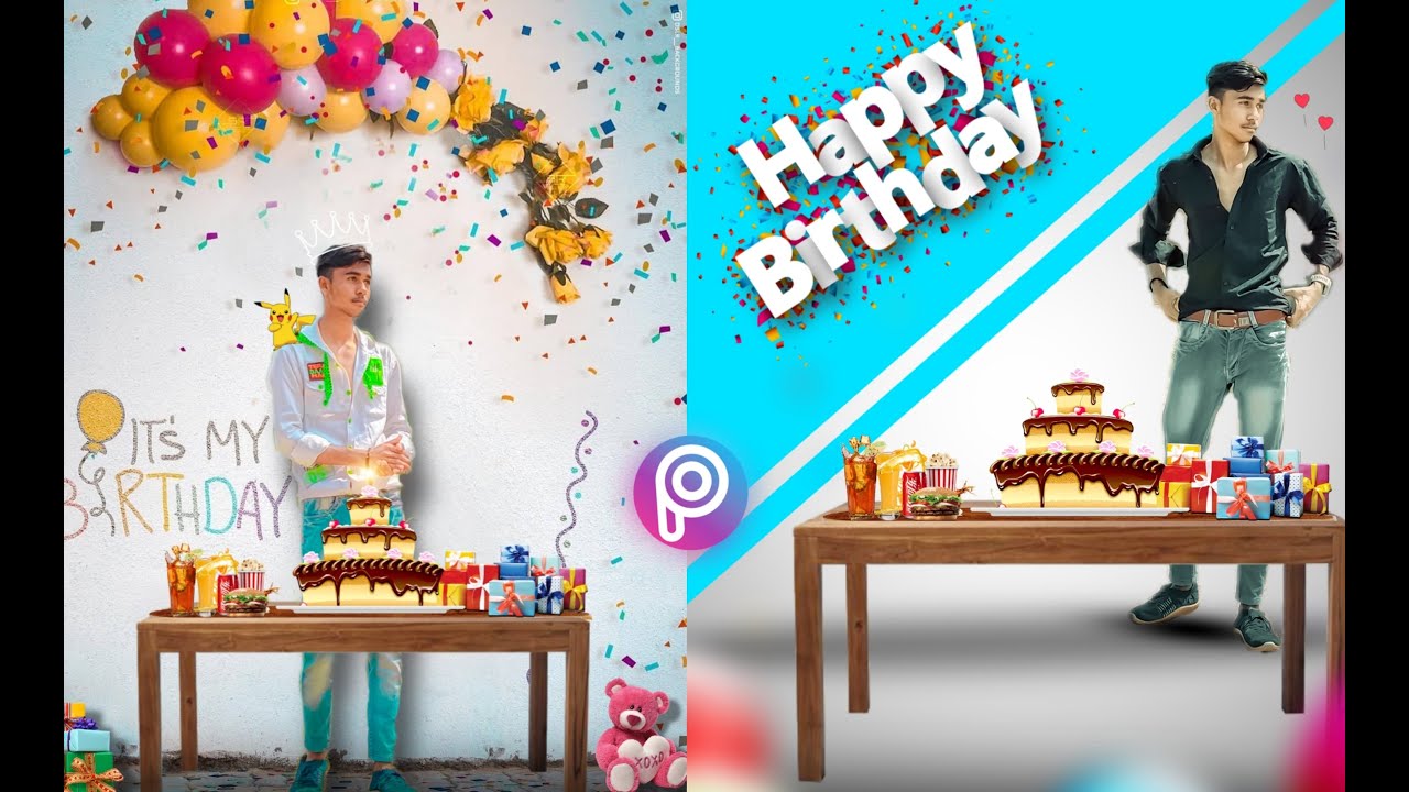 Happy Birthday Photo Editing |PicsArt photo edit birthday editing HD photo.  background new 2021 - YouTube