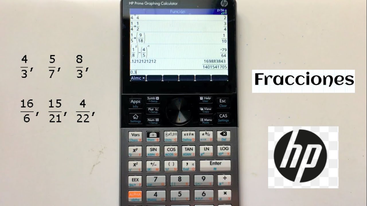 Convertir FRACCIONES a DECIMALES y viceversa HP PRIME - YouTube
