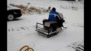 Selbstgebautes Schneemobil .Самодельный снегоход.