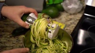 Veggetti order - http://goo.gl/vpwpbr this is neat way to make pasta.
simply insert a vegetable such as zucchini and it turns into th...