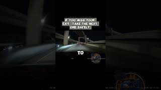Driver Risks Highway Crash to Catch Exit 😳 #shorts