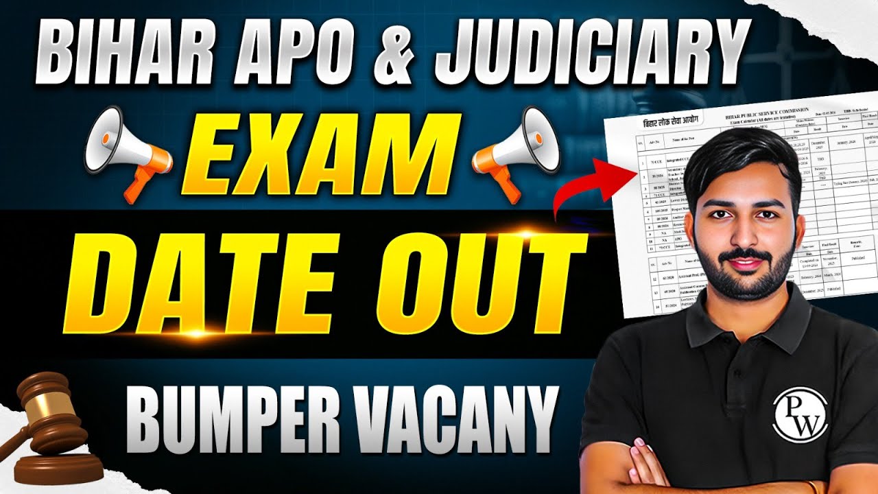 Bihar APO & Judiciary Exam Date OUT! 🔥Biggest Record Break Ever? ⚖️