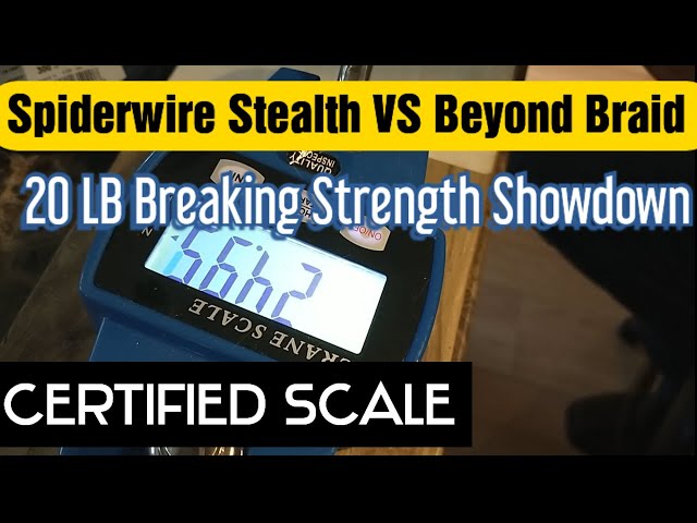 Spider Wire Stealth VS Beyond Braid 20 lb Line Breaking Strength Test 
