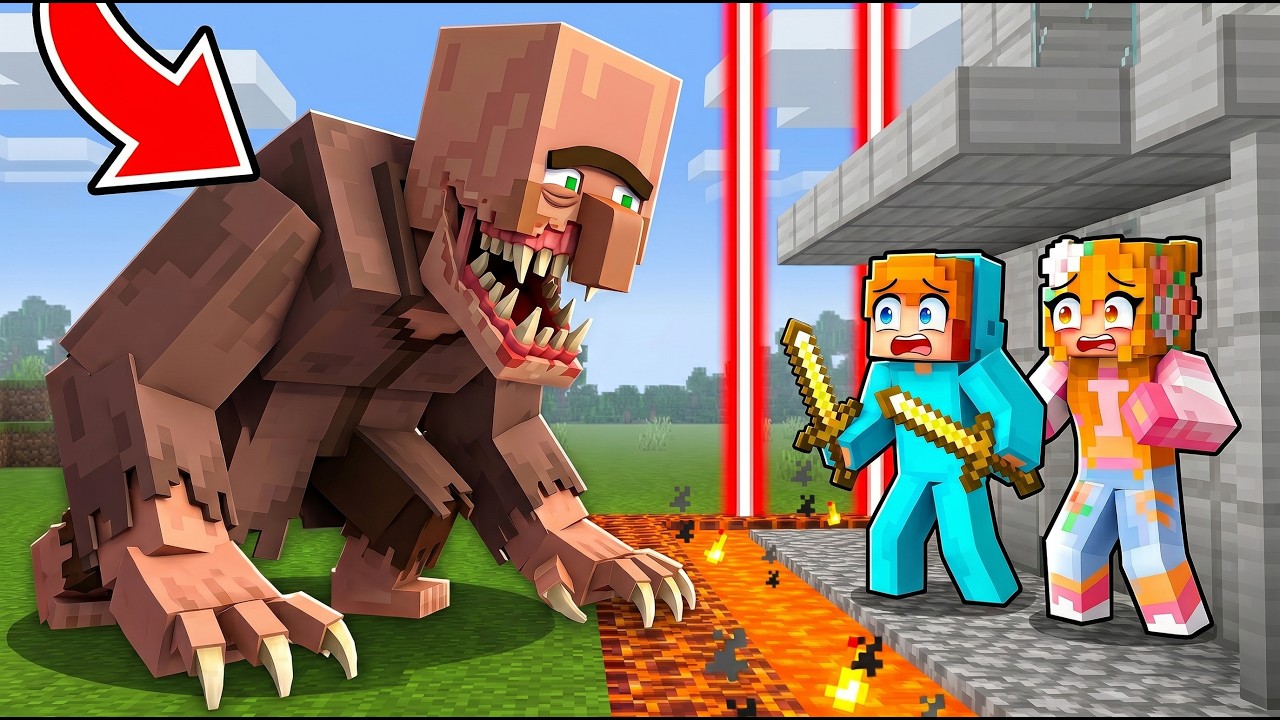 LÄSKIGA MONSTER Attackerar Vårat Hus I Minecraft