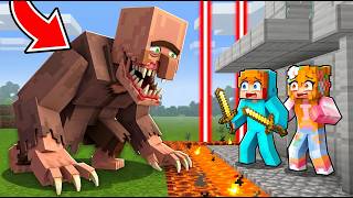 LÄSKIGA MONSTER Attackerar Vårat Hus I Minecraft