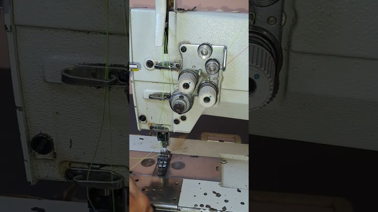 Como enhebrar máquina 2 agujas. 