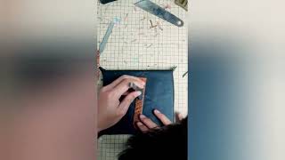 The process of punching holes stitching lacing for handmade leather watch straps