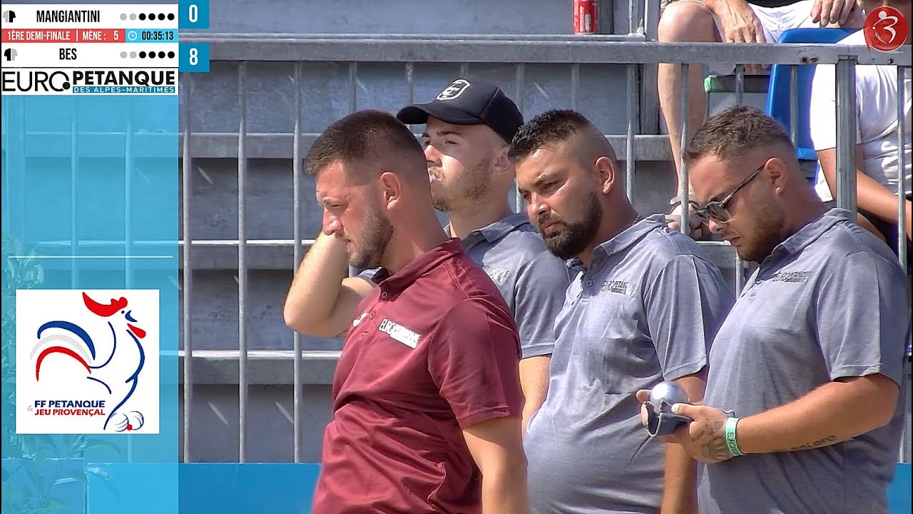 Miniature : 1ère demi-finale MANGIANTINI vs BES : Europétanque des Alpes-Maritimes 2022