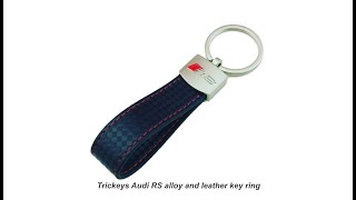 Sports Performance Audi RS alloy and leather key ring
