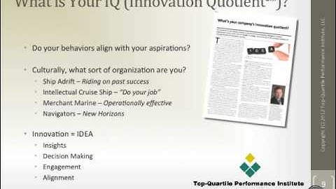 TQPI Integrated Performance Management Overview