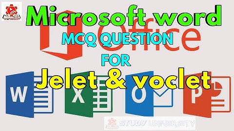 Microsoft Word MCQ QUESTION WITH ANSWER FOR JELET & VOCLET