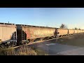 Eastbound: CPKC 7522 &amp; CP 8025 - mixed/intermodal freight | CPKC Belleville Sub | Oct. 26, 2025 