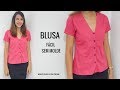 BLUSA FÁCIL COM DECOTE V EM TRICOLINE