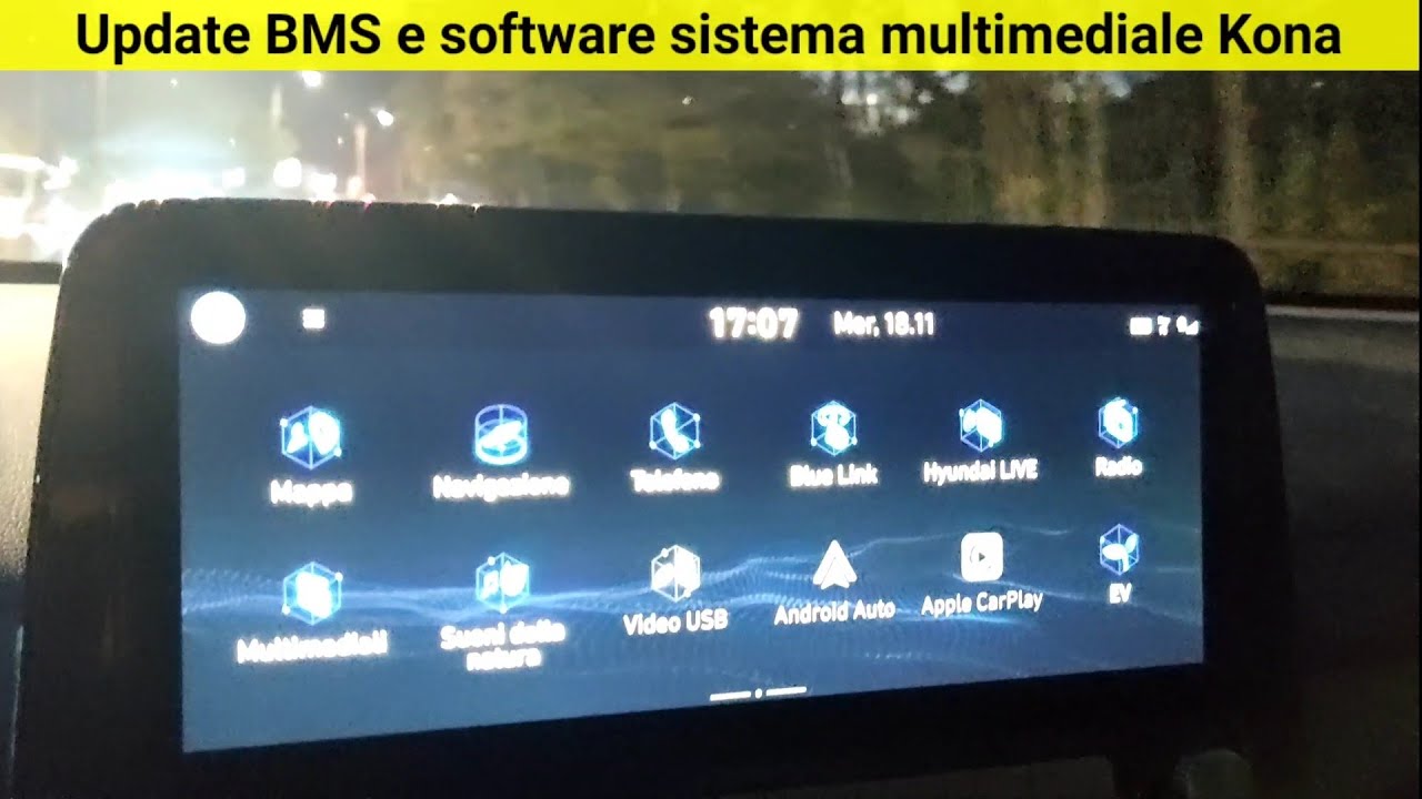Richiamo Kona elettrica e aggiornamento BMS e multimedia - YouTube