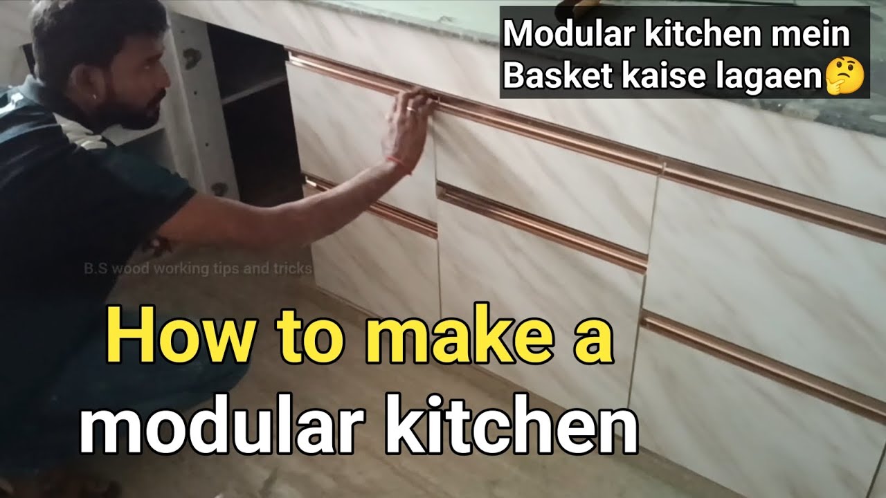 How to make a modular kitchen Modular kitchen Kaise banaen #kitchen #carpenter #woodworking # ...