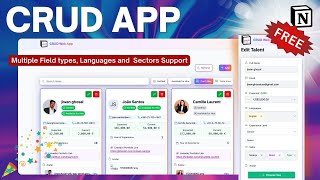 🚀 Build a Dynamic CRUD App (No Coding Needed) #notion #app #form #web