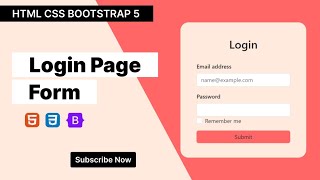 Bootstrap 5 | Login page using HTML, CSS , Bootstrap 5 | Step by Step Tutorial  2024