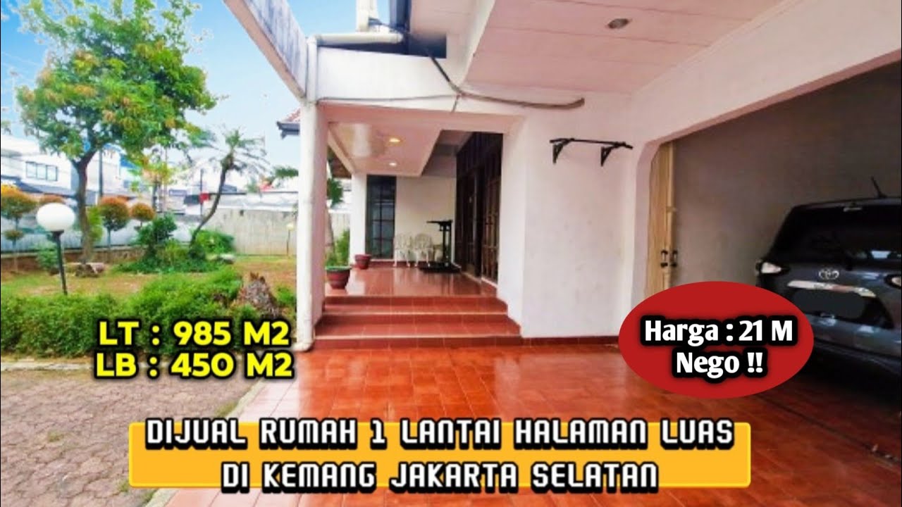 Dijual : Rumah 1 Lantai Halaman Luas Kemang Jaksel, #house #property #realestate #rumahmurah