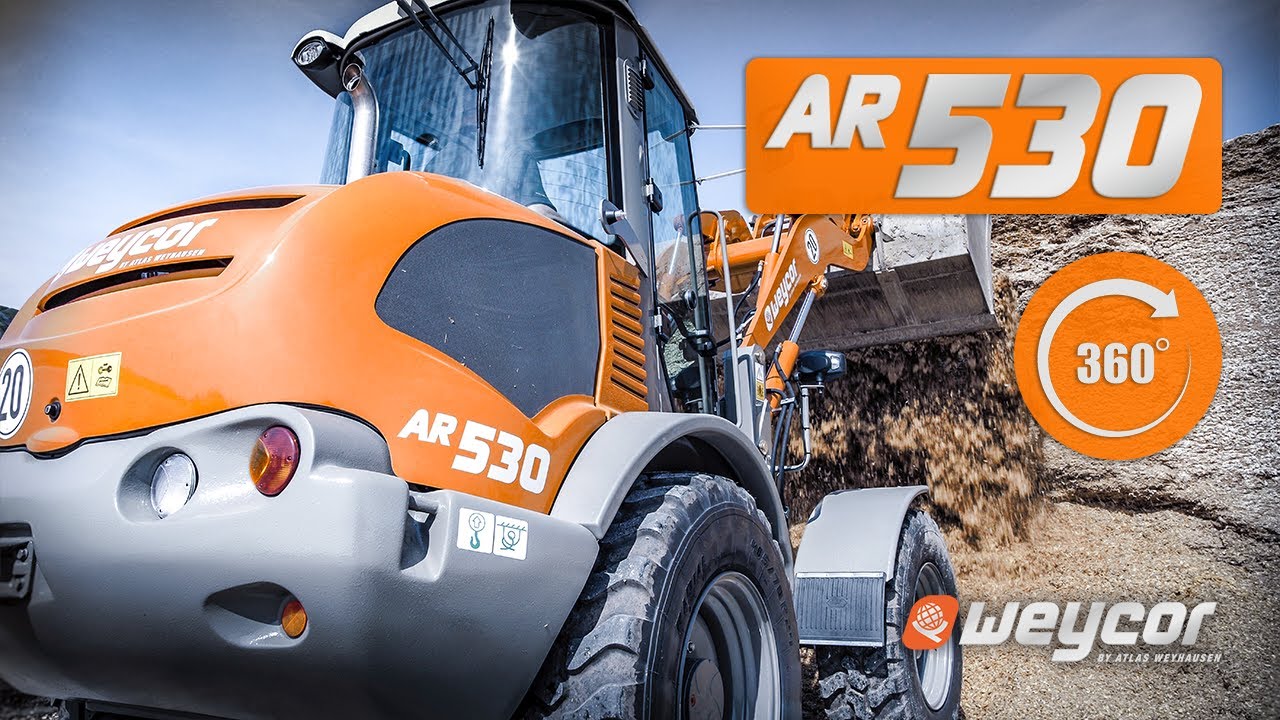 360° Film | Drohne | Radlader weycor AR530 | Maissilage für die Biogasanlage | ATLAS Weyhausen GmbH