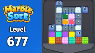 Marble sort Level 677 solution gameplay 