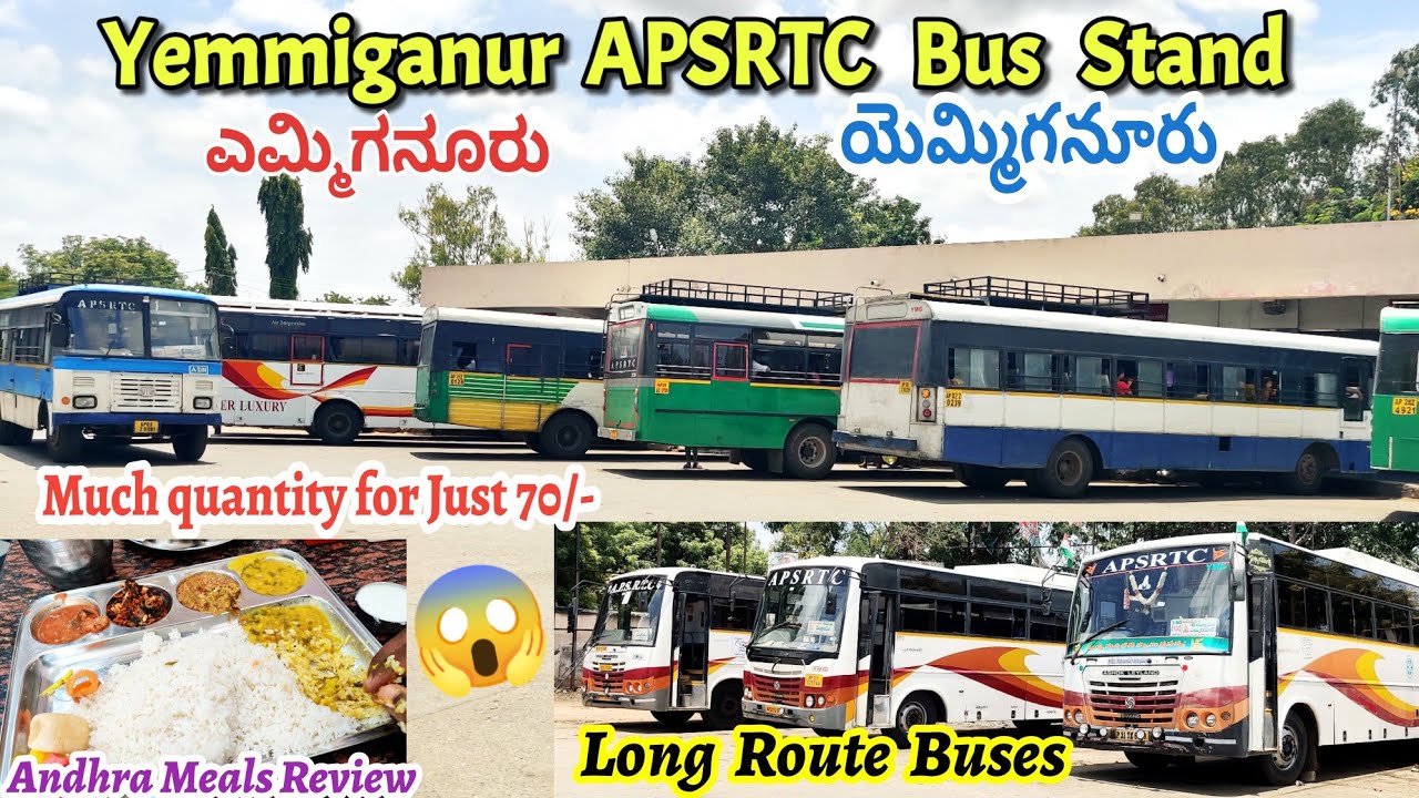 యెమ్మిగనూర ಎಮ್ಮಿಗನೂರು Yemmiganur Bus Stand vlog Andhra Bhojana Review