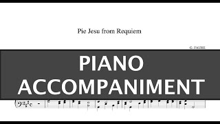 Pie Jesu (G. Faure) - A Major Piano Accompaniment - Karaoke