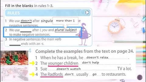 【YEAR 5 ENGLISH PLUS 1】Unit 2 Present Simple - Part 2 - Negative