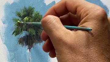 How to paint Different Palm trees in Acrylics | What materials I use!!