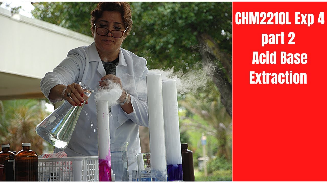 CHM2210L Exp 4 part 2, Acid Base Extraction - YouTube