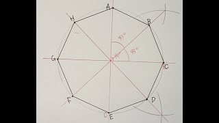 正八角形の描き方 How To Draw A Regular Octagon Youtube
