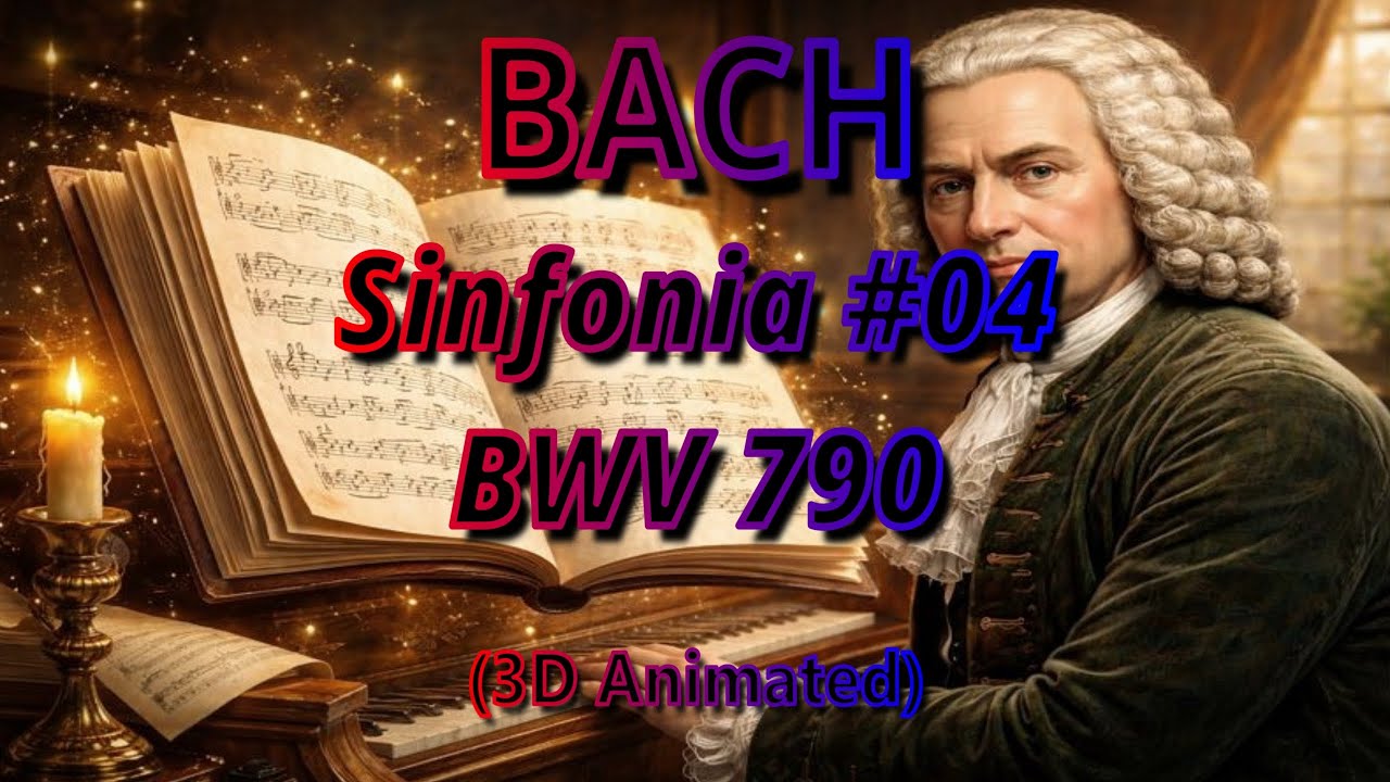 Bach - Sinfonia#04, BWV 790(3D Animated)