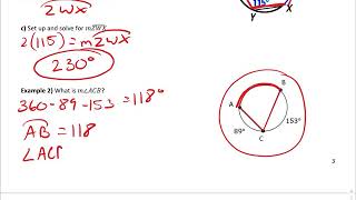 Inscribed angles pages 2-4