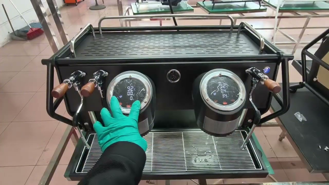 Commercial 2 Head Espresso Coffee Machine – Dual Boiler Semi-Automatic